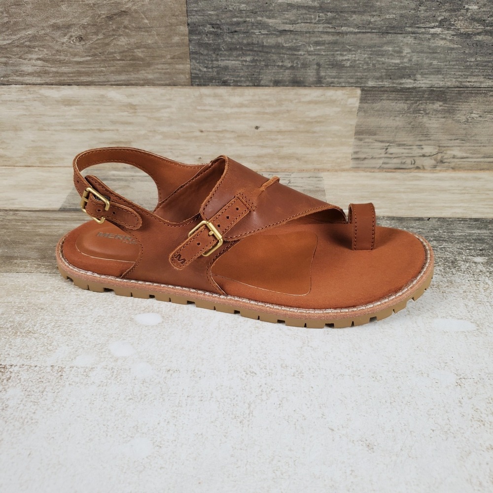 Merrell Haven Backstrap Womens Sandals Sz 8 M Brown Leather Adjustable Strap